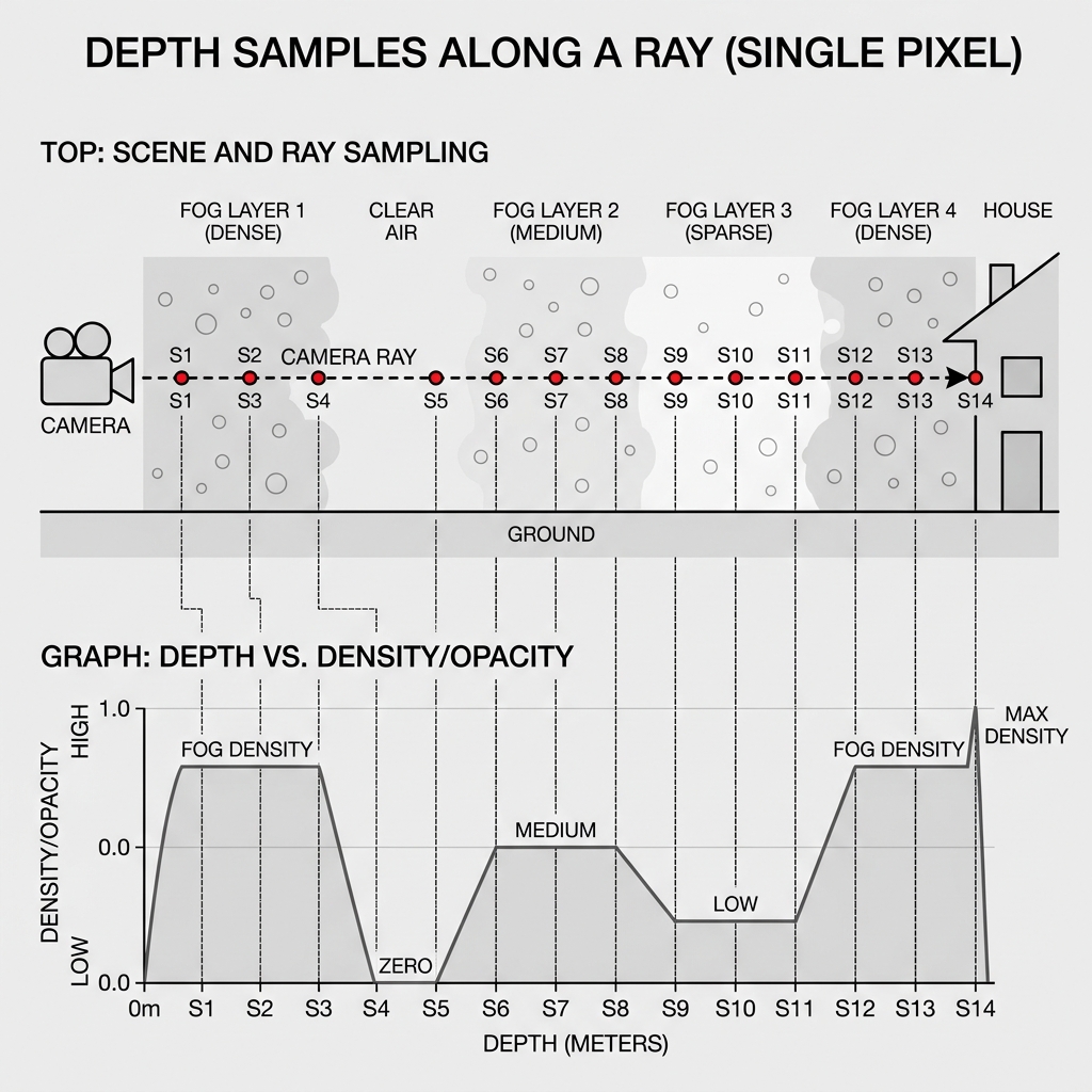 Concept of depth samples inside Deep Compositing